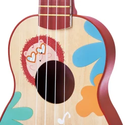 EUREKAKIDS Ukelele realista de 56 cm con 4 cuerdas ajustables