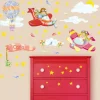 EUREKAKIDS STK Vinilo aviadores, globo y estrellas personalizado