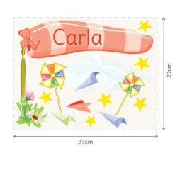 EUREKAKIDS STK Vinilo de molinillos con nombre