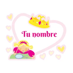 EUREKAKIDS STK Vinilo de princesa con nombre